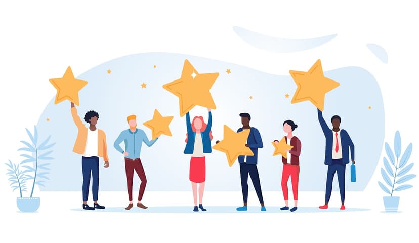 People,Are,Holding,Stars,Over,The,Heads.,Feedback,Consumer,Or