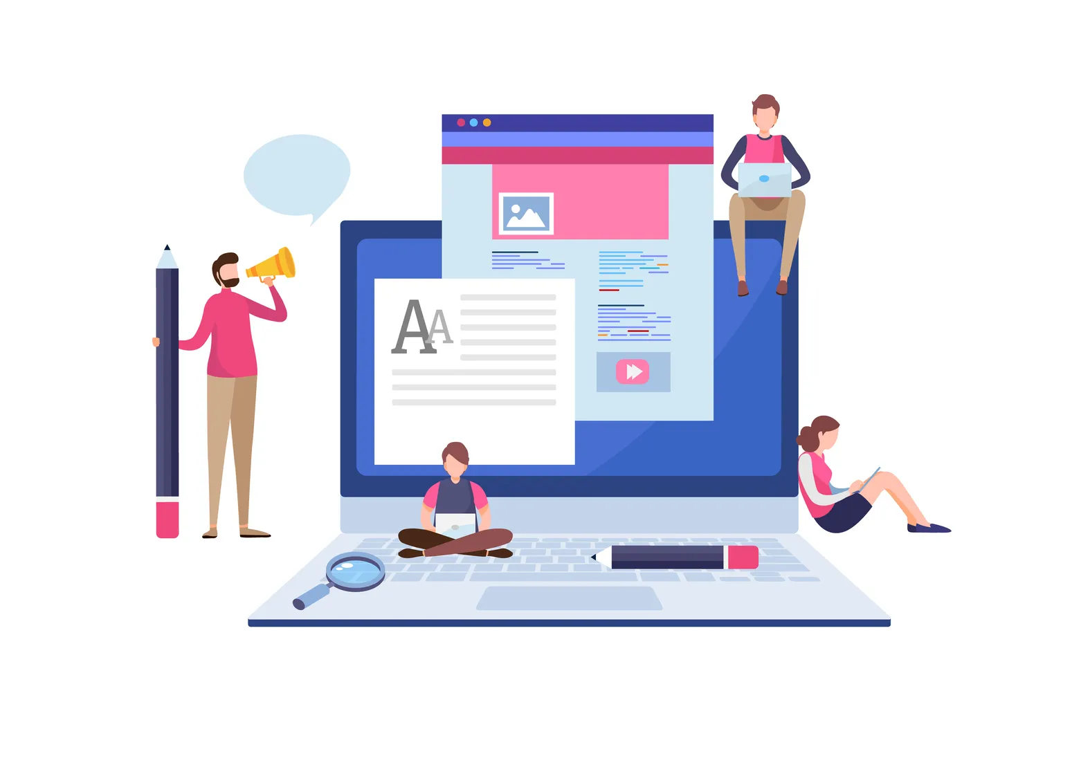 Blogging,,Blogger.,Freelance.,Creative,Writing.,Copy,Writer.,Content,Management.,Flat