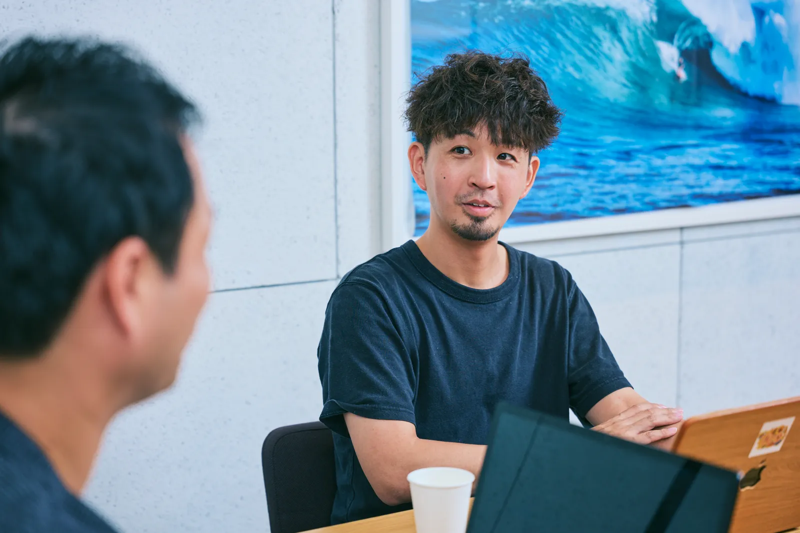 インタビューの様子